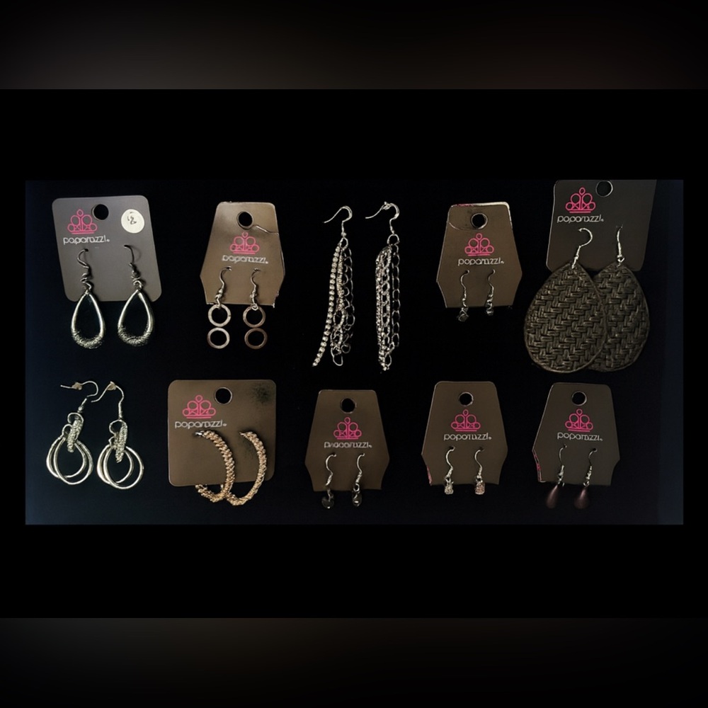 Silver and Brown Earring Collection